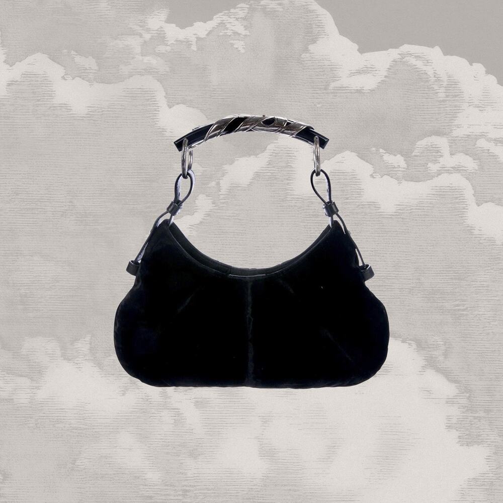 YVES SAINT LAURENT Rive Gauche YSL Velvet Black Mombasa Y2K Tom Ford bag 2002